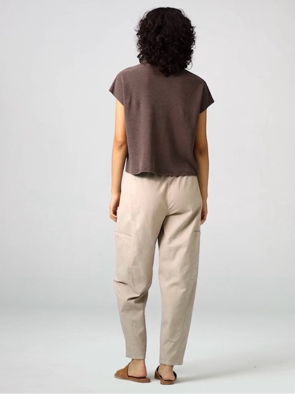 Eileen fisher Cotton Hemp Stretch Lantern Pant - Picture 3 of 8